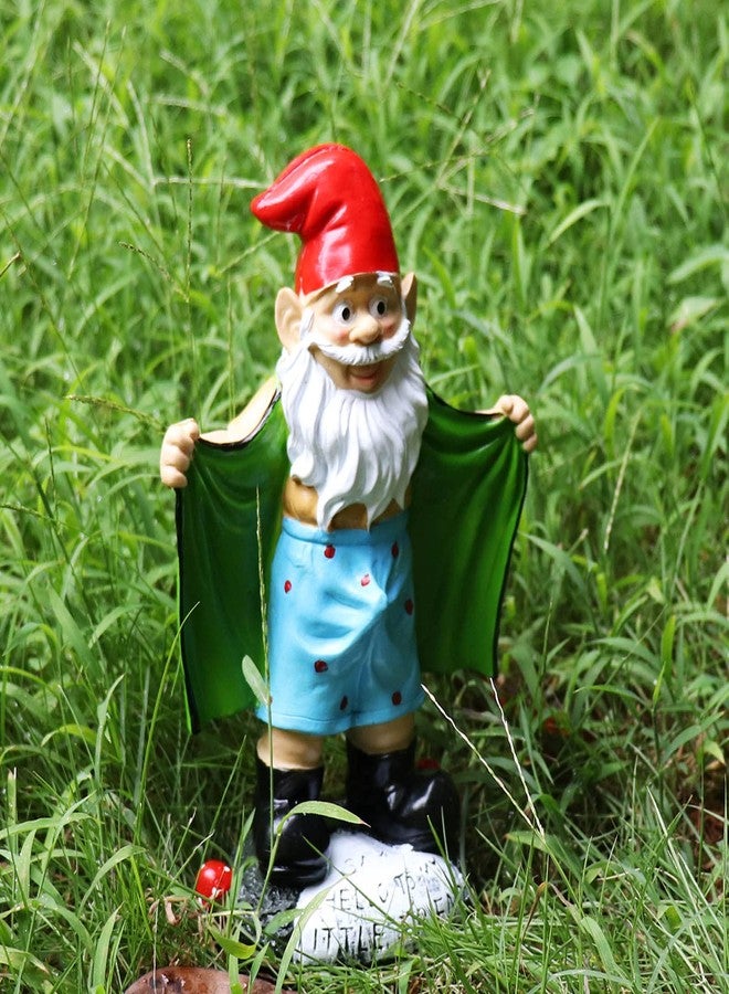 Tirifer 8.3inch/21cm Big Size Garden Gnome, Polyresin Outdoor Sculpture Gnome Statue Garden Figurine Art Garden Decoration for Lawn Yard Balcony Porch Patio (Wizard in Green) - Image 5